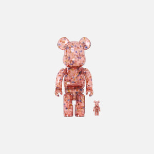 BearBrick Anrealage 400% + 100% - Clear Pink