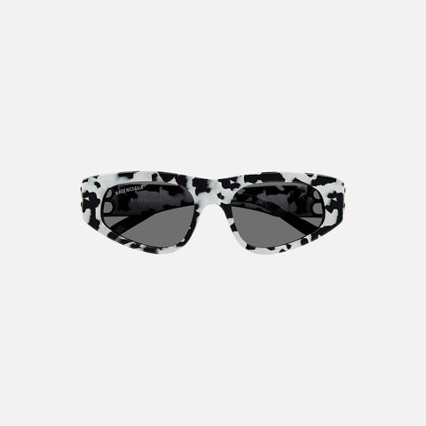 Balenciaga BB Logo Gold Hinge Acetate Cat Eye - Cow Print