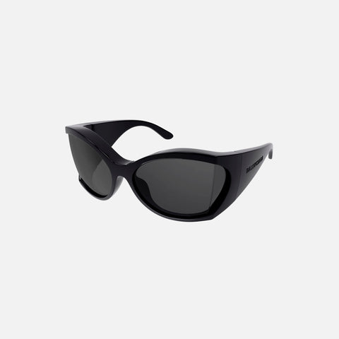 Balenciaga Futuristic Round Chunky Frame Sunglasses - Black