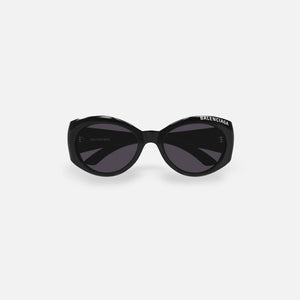 Balenciaga Monogram Acetate Round Sunglasses in Black
