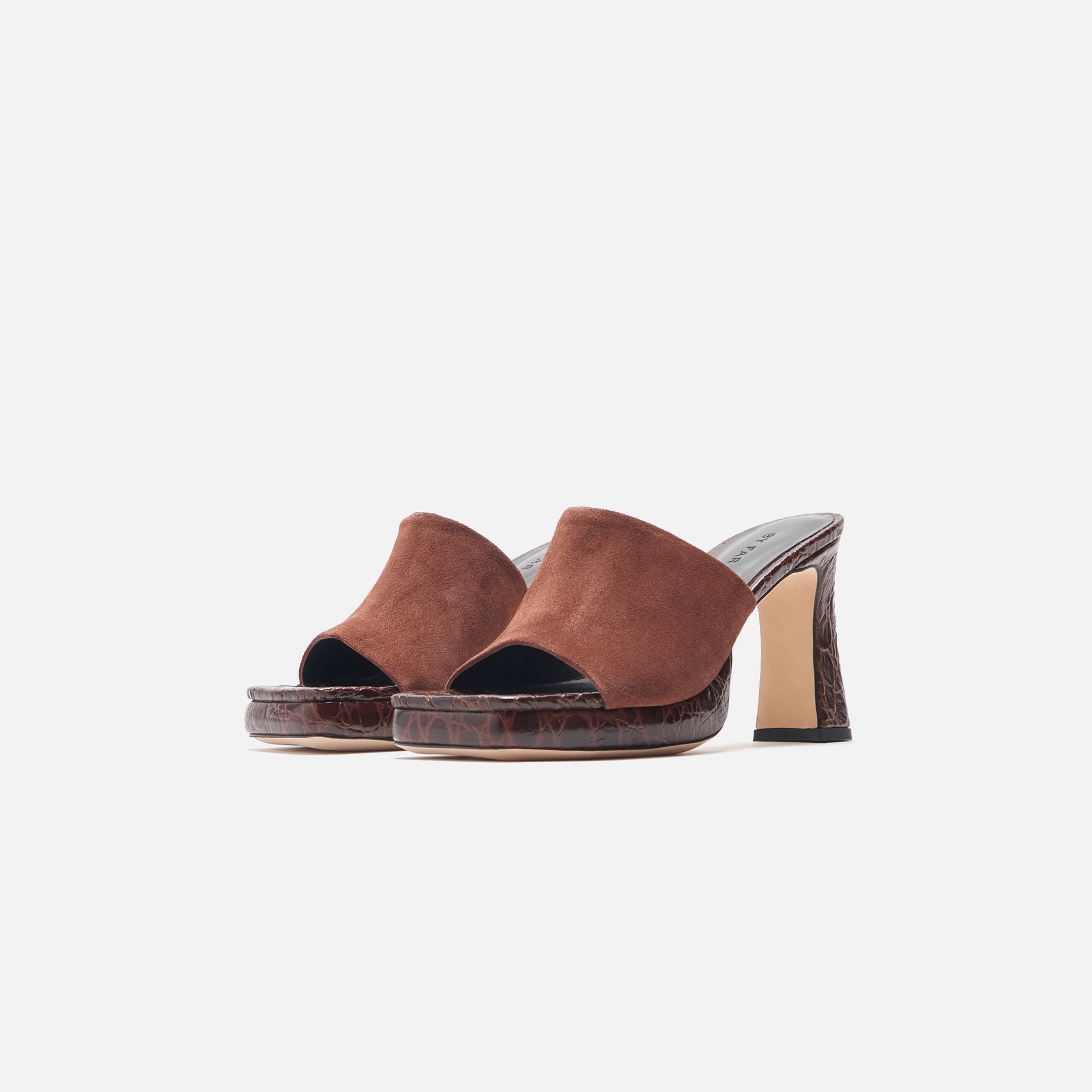 By Far Beliz Sequoia Croco and Suede Leather - Brown