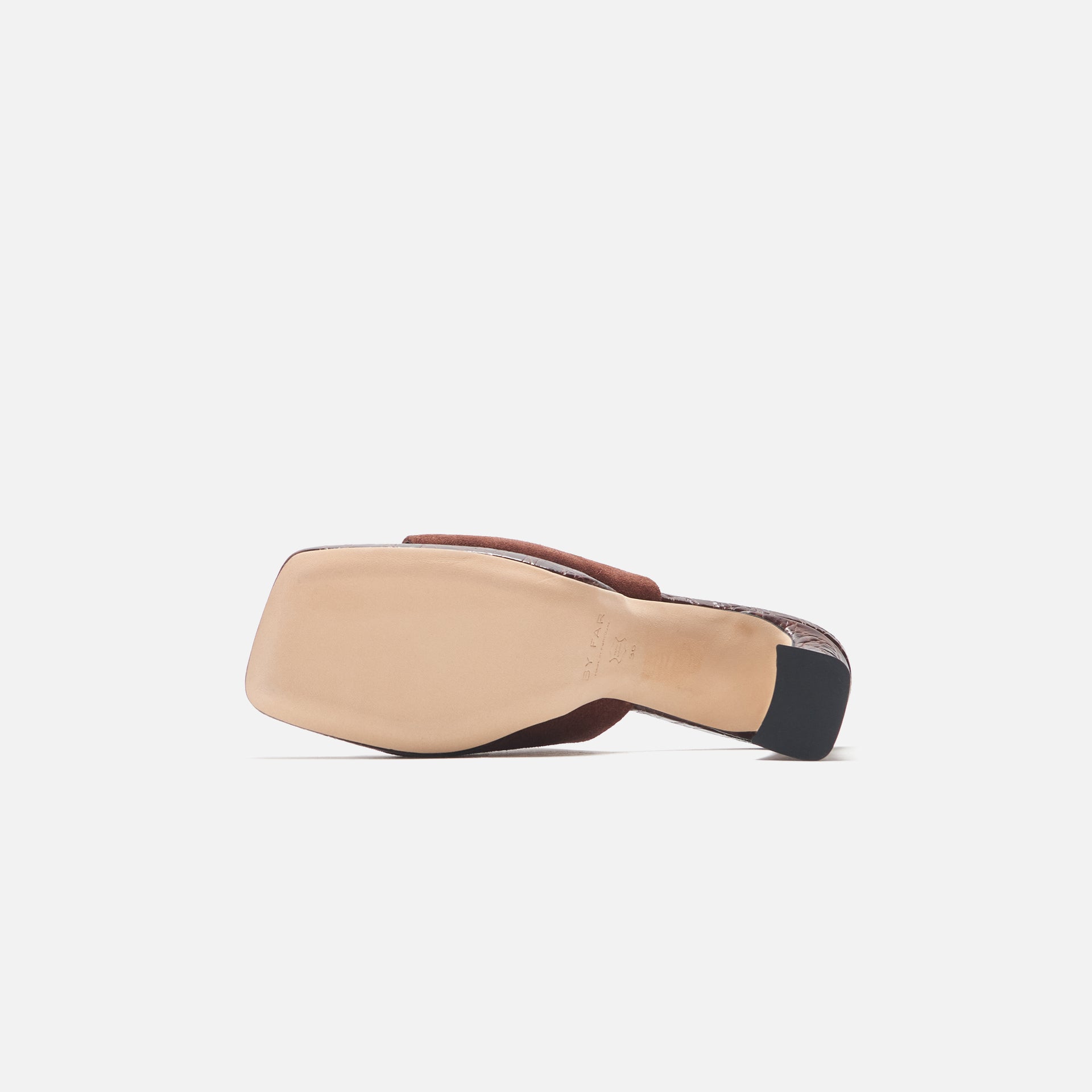 By Far Beliz Sequoia Croco and Suede Leather - Brown