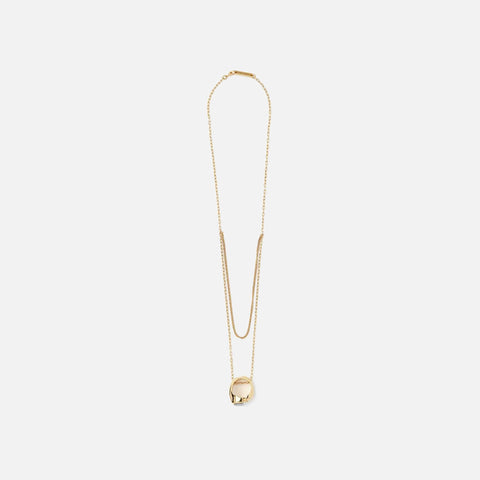 Ambush Misfit Stone Ring Necklace - Gold