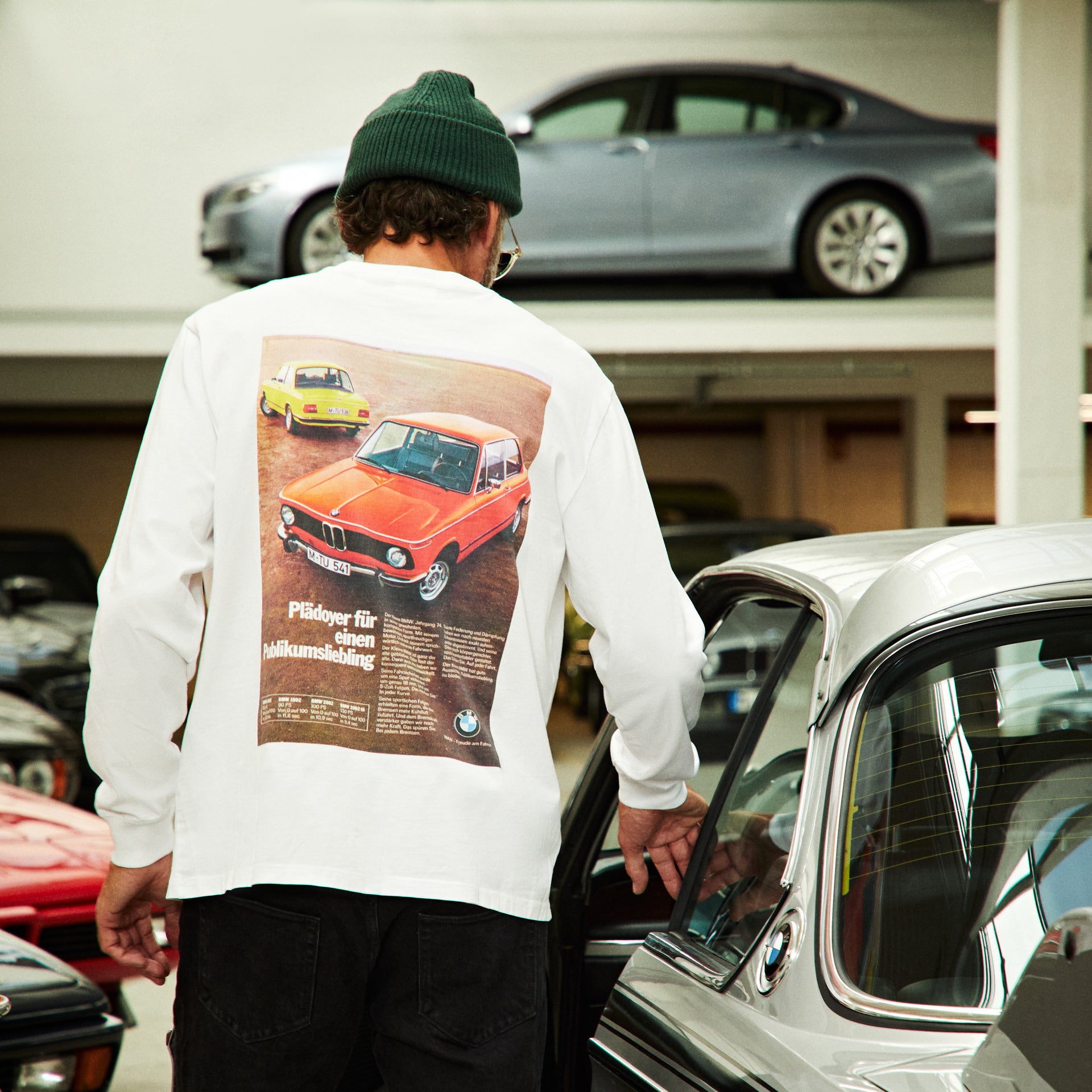 Kith for BMW Crowd Favorite Long Sleeve Vintage Tee - White