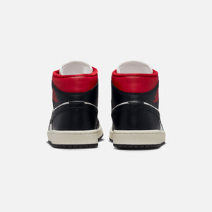 Nike WMNSmns Air Jordan 1 Mid - Black / Gym Red / Sail