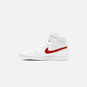 Nike WMNS Air Jordan 1 Mid - White / University Red – Kith