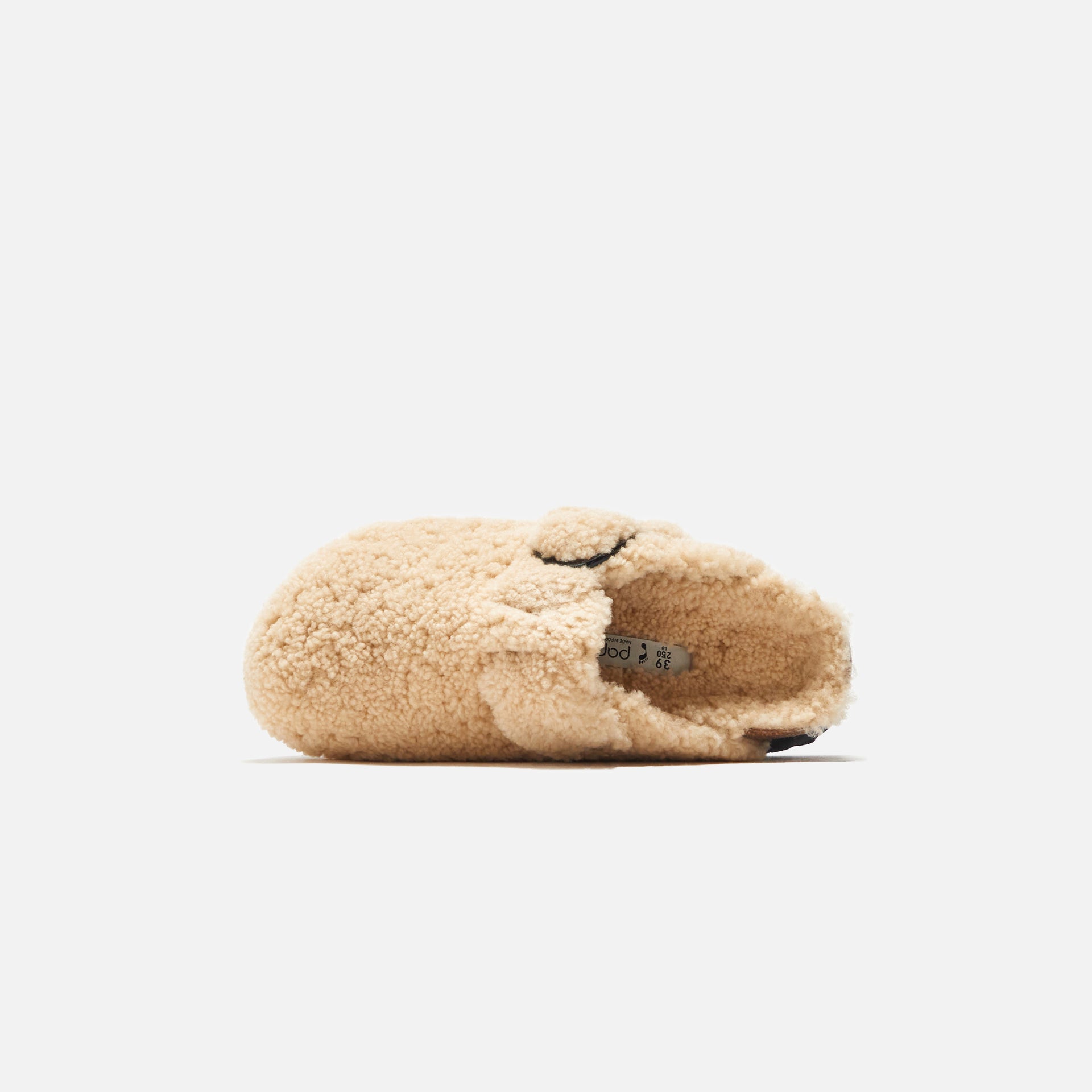 Birkenstock WMNS Boston Big Buckle Platform Teddy - Eggshell