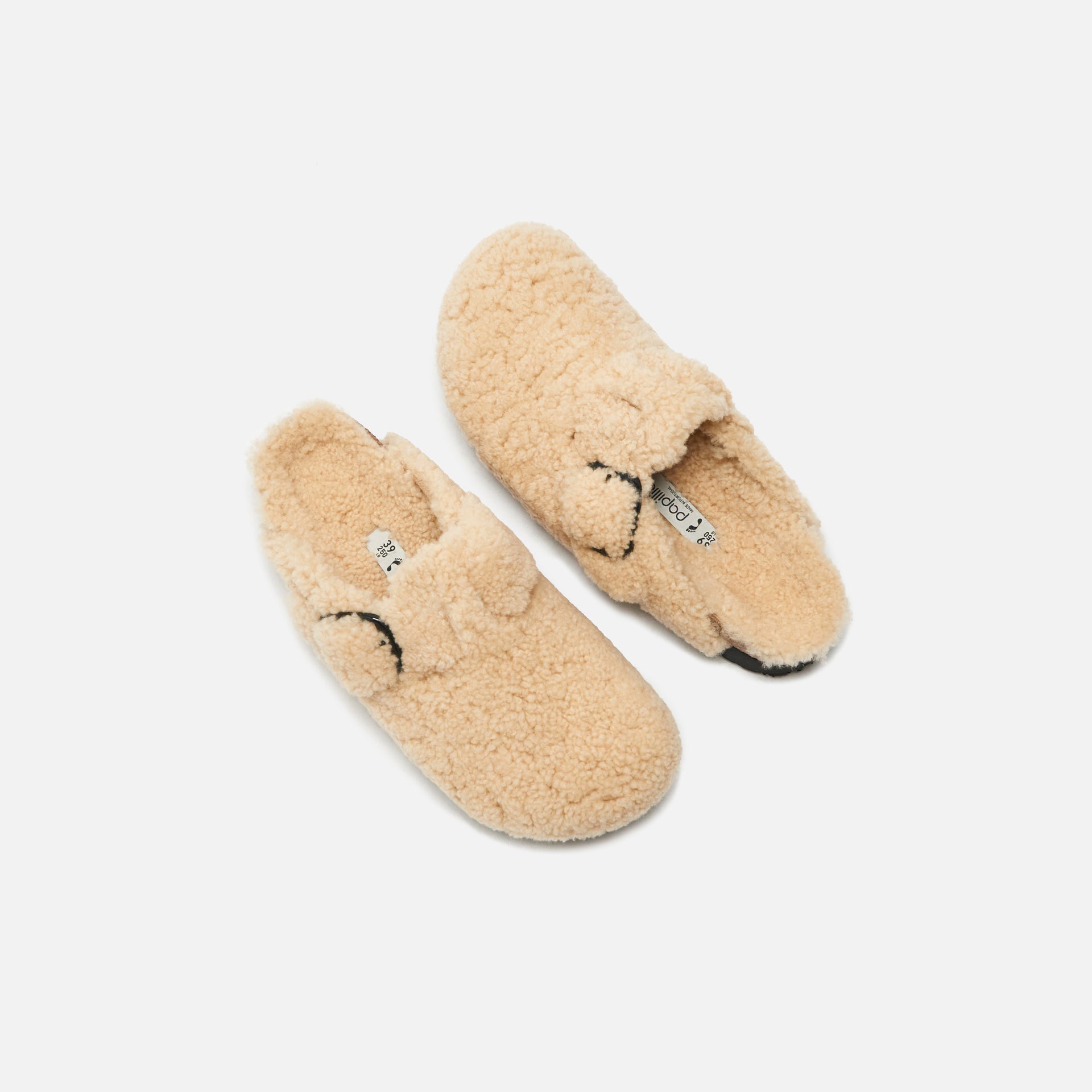 Birkenstock WMNS Boston Big Buckle Platform Teddy - Eggshell