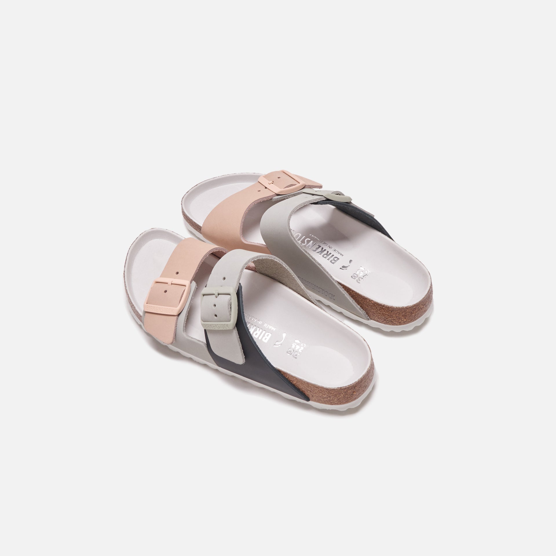 Birkenstock Arizona Split Hex Nubuck Leather - Mineral / Light Rose