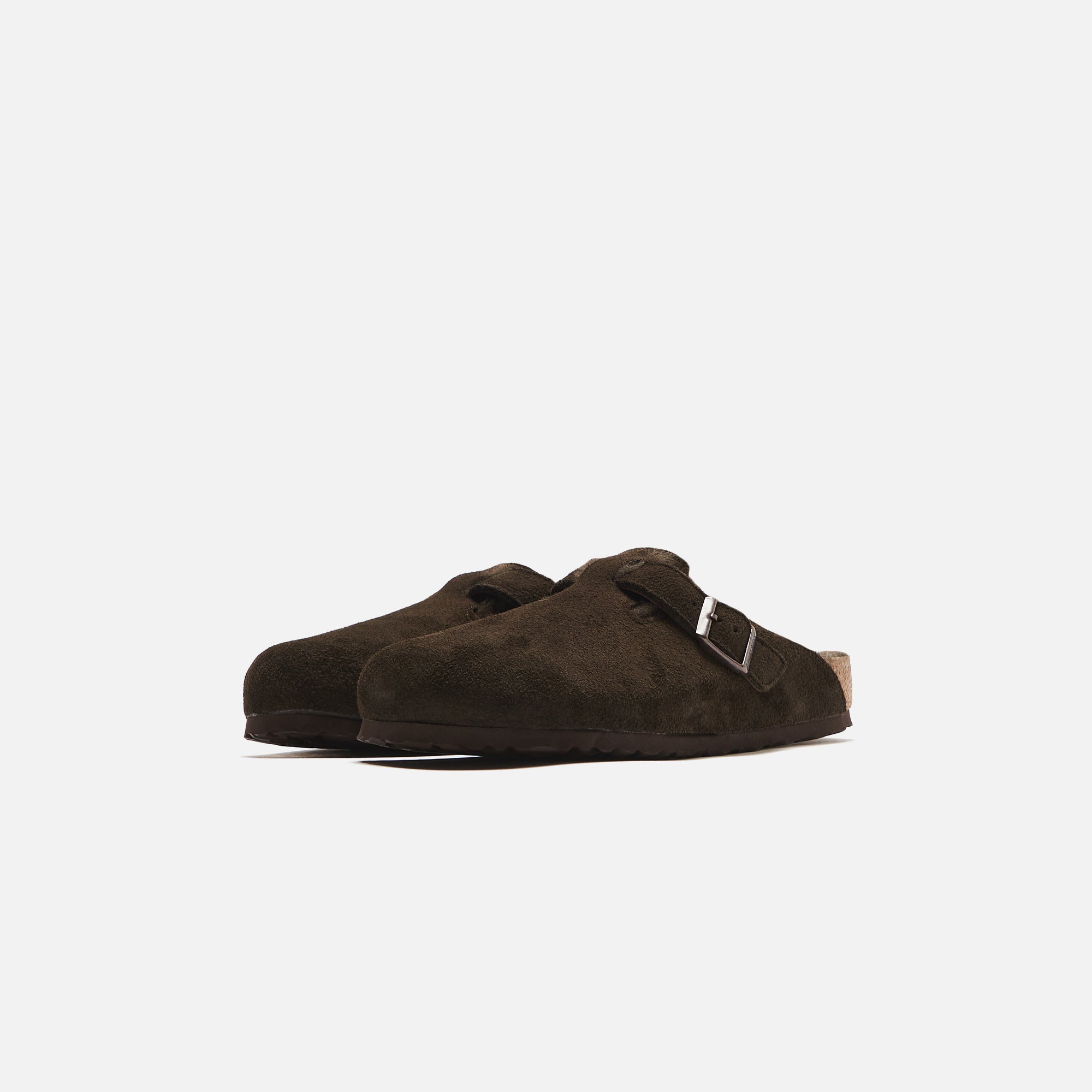 Birkenstock Boston BS モカ Boston Soft Footbed Suede Leather in Color Mocha