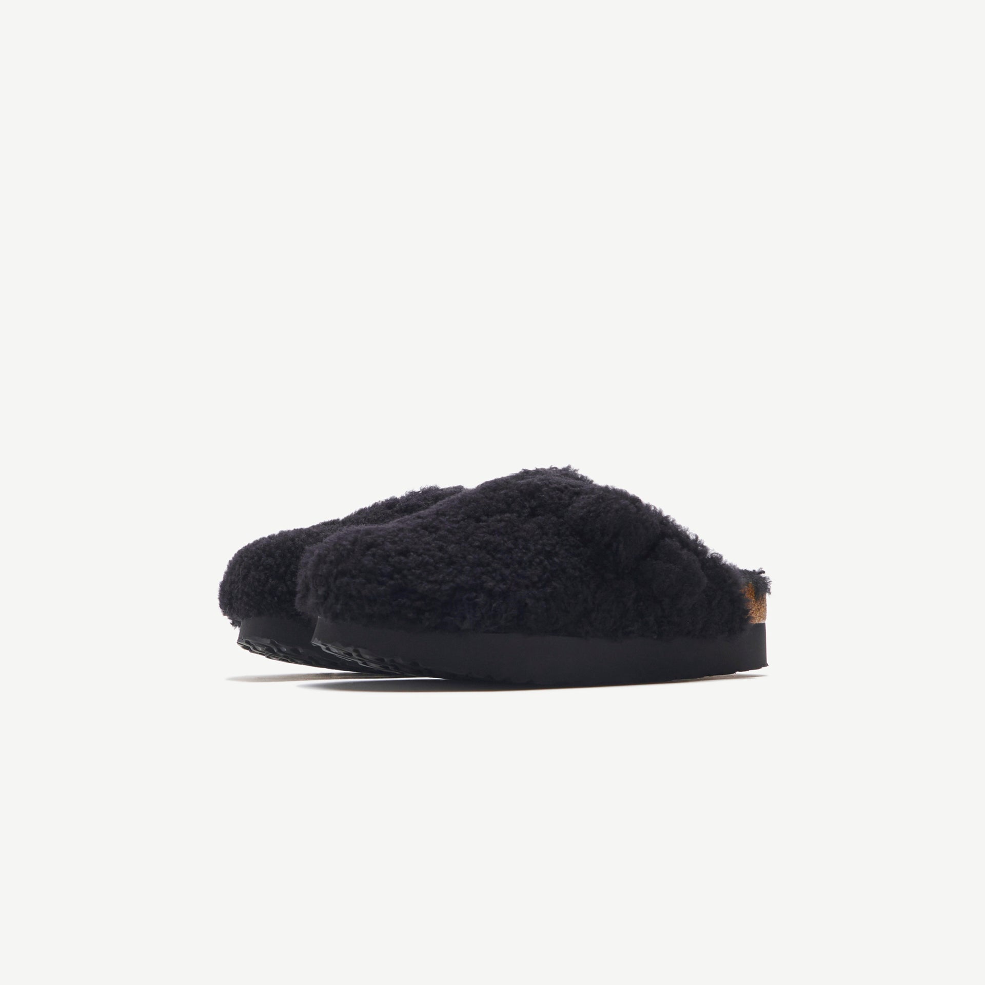 Birkenstock Boston Platform Big BuckleTeddy - Black Shearling