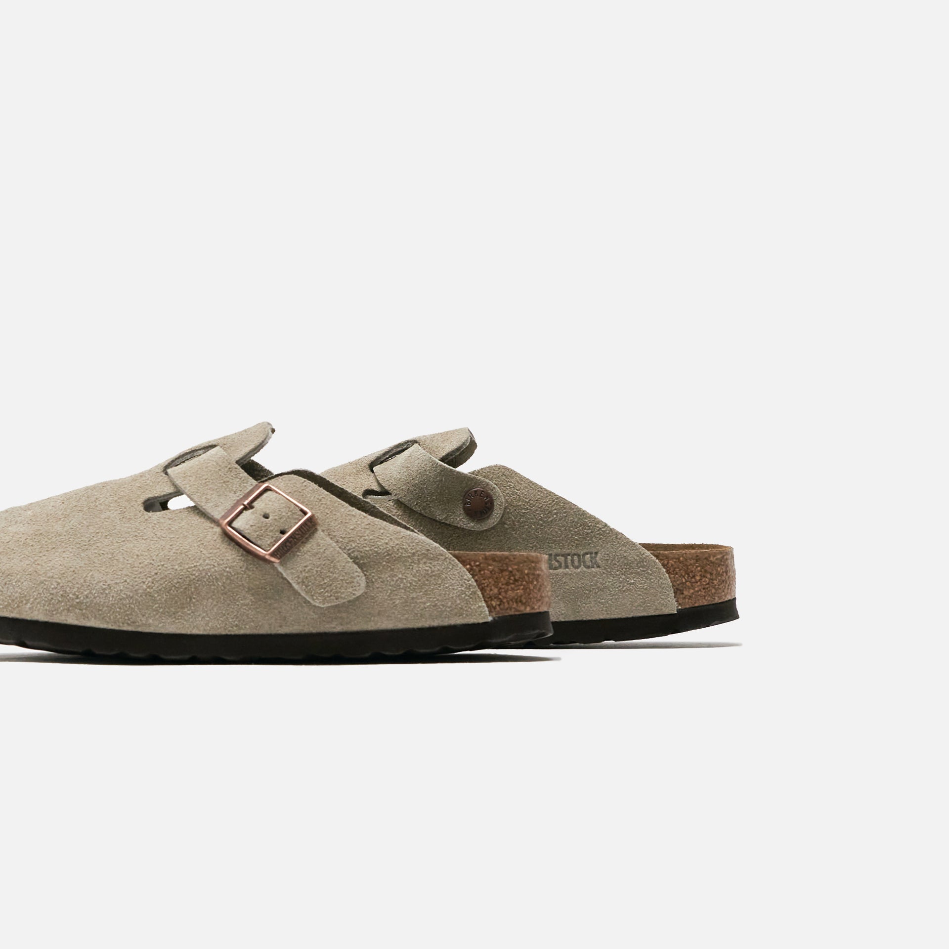 Birkenstock WMNS Boston Soft Footbed Suede - Taupe