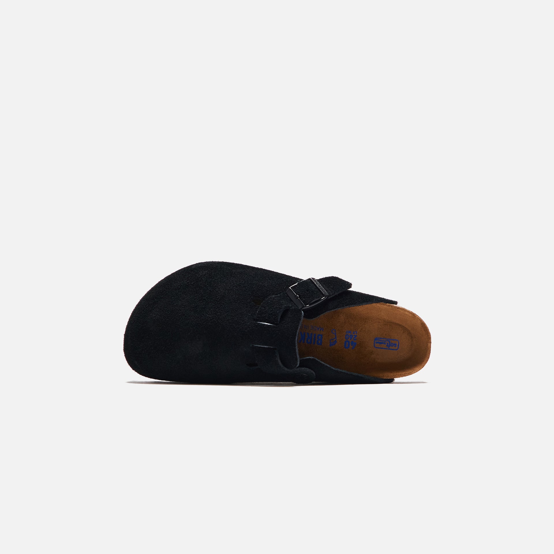 Birkenstock Boston Soft Footbed - Black Suede