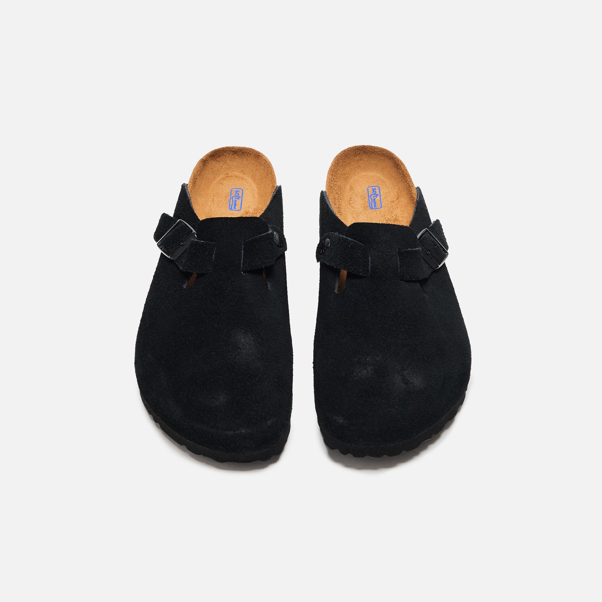 Birkenstock Boston Soft Footbed - Black Suede