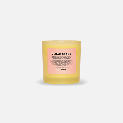 Boy Smells Cedar Stack Candle - Yellow
