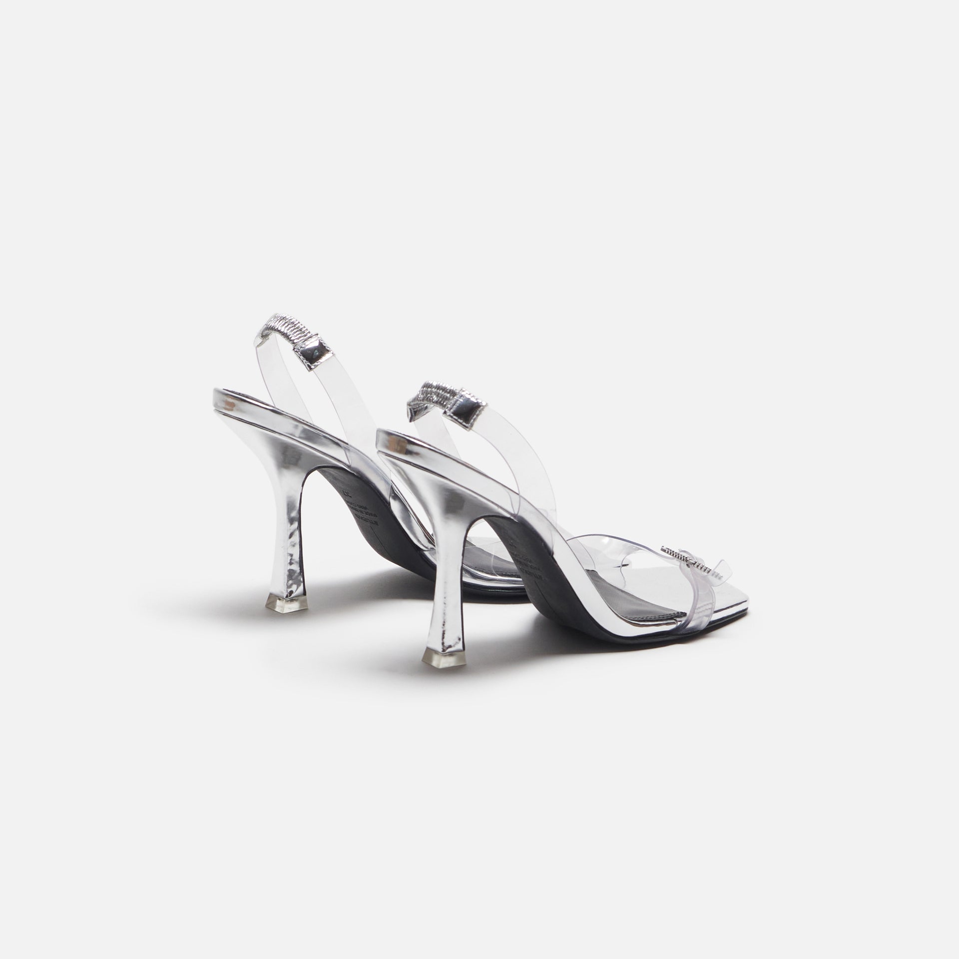 Black Suede Studio Porsha - Silver Mirror / Clear