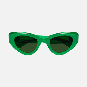 Bottega Veneta Transparent Cat Eye Sunglasses - Green