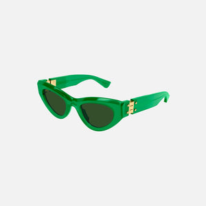 Bottega Veneta Transparent Cat Eye Sunglasses - Green