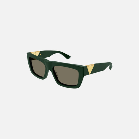 Bottega Veneta Square Frame - Gold Triangle Hinge / Dark Green