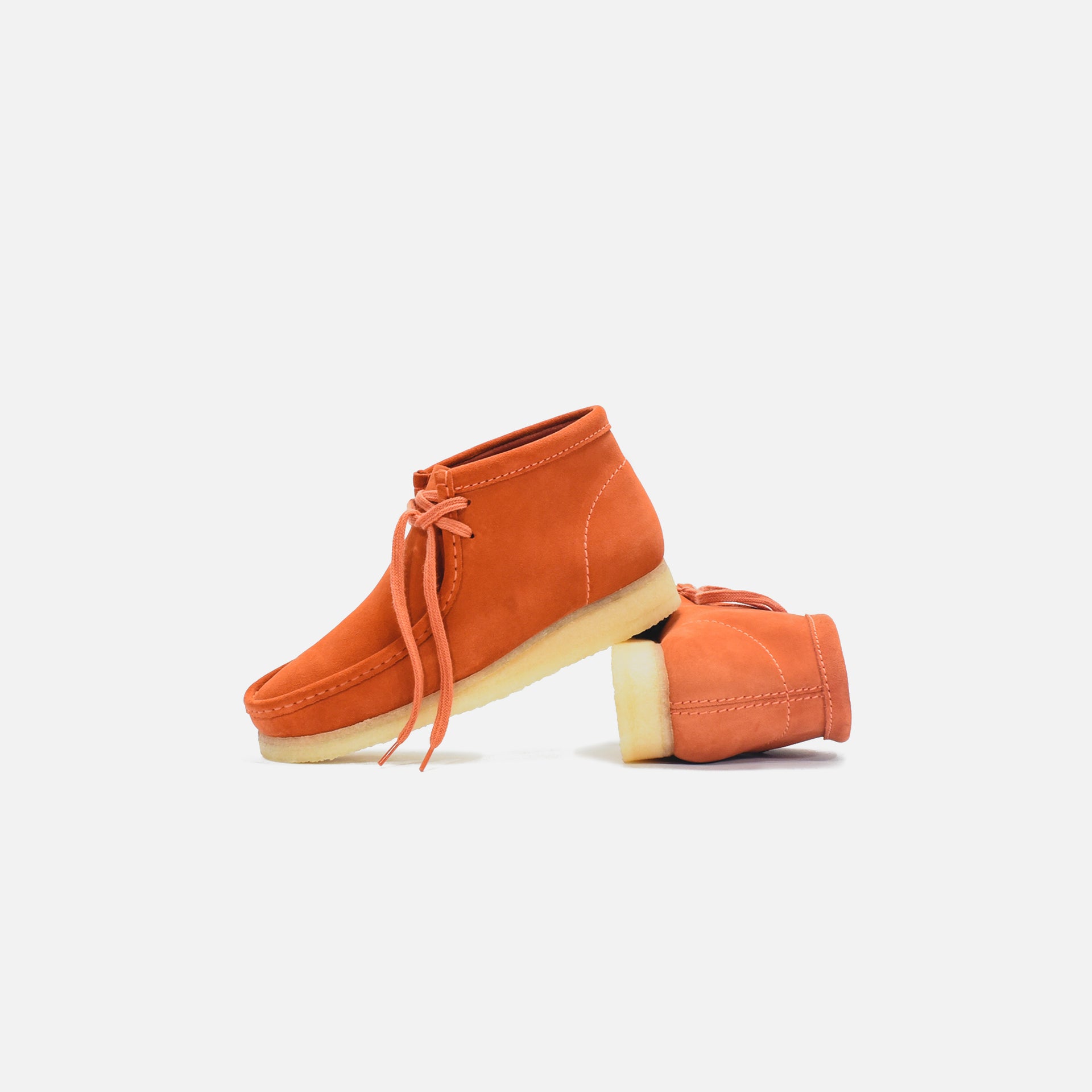 Clarks Wallabee Boot - Burnt Orange Suede
