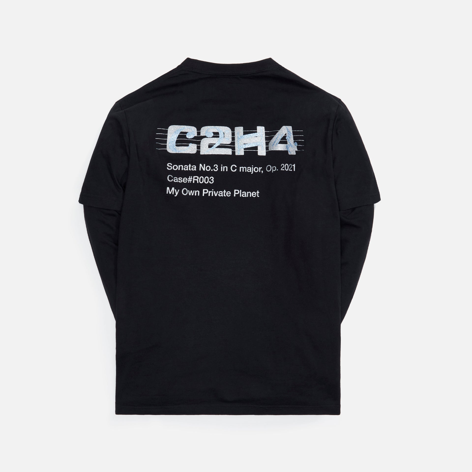 C2H4 Double Layer L/S Tee - Black