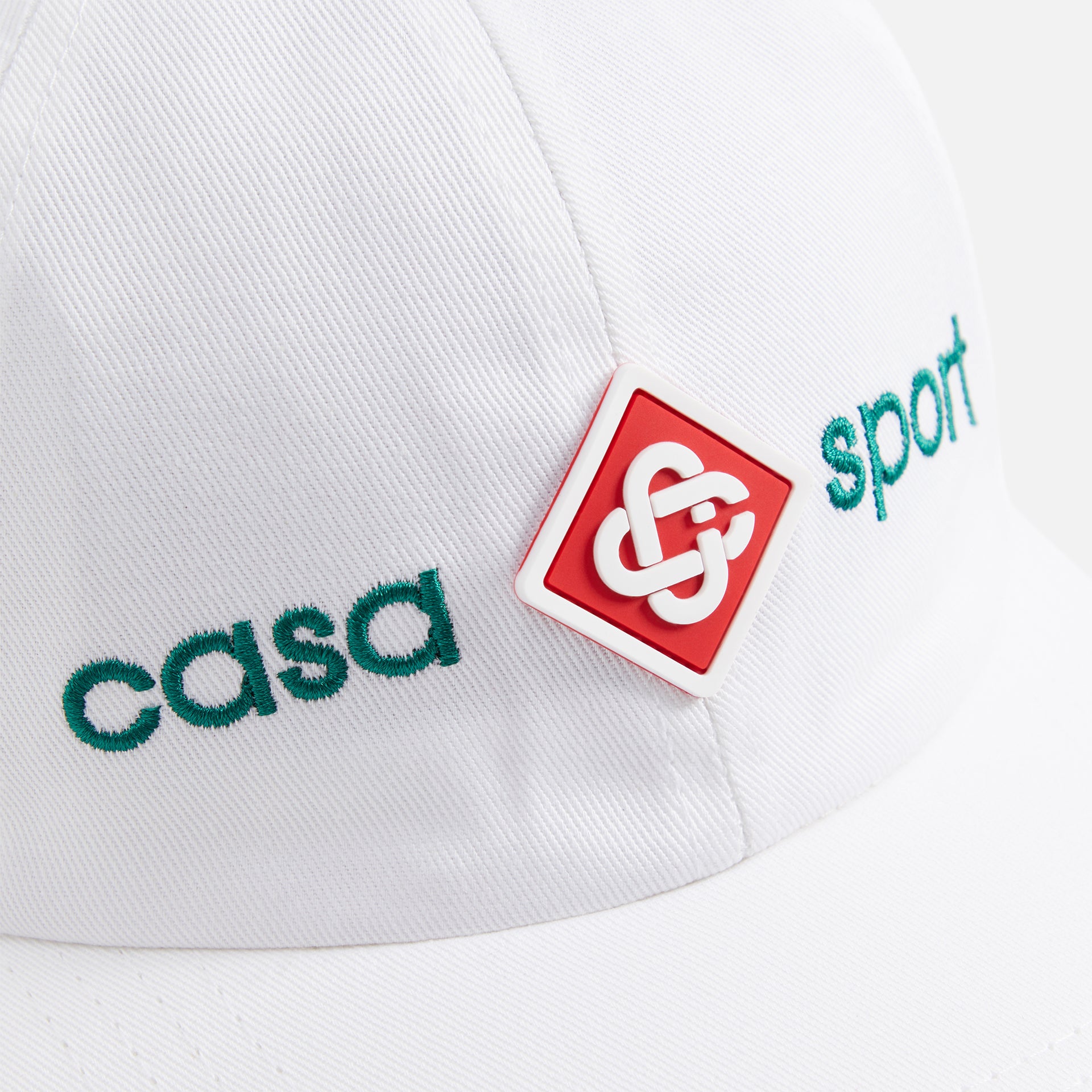Casablanca Casa Sport Logo Embroidered Cap - White