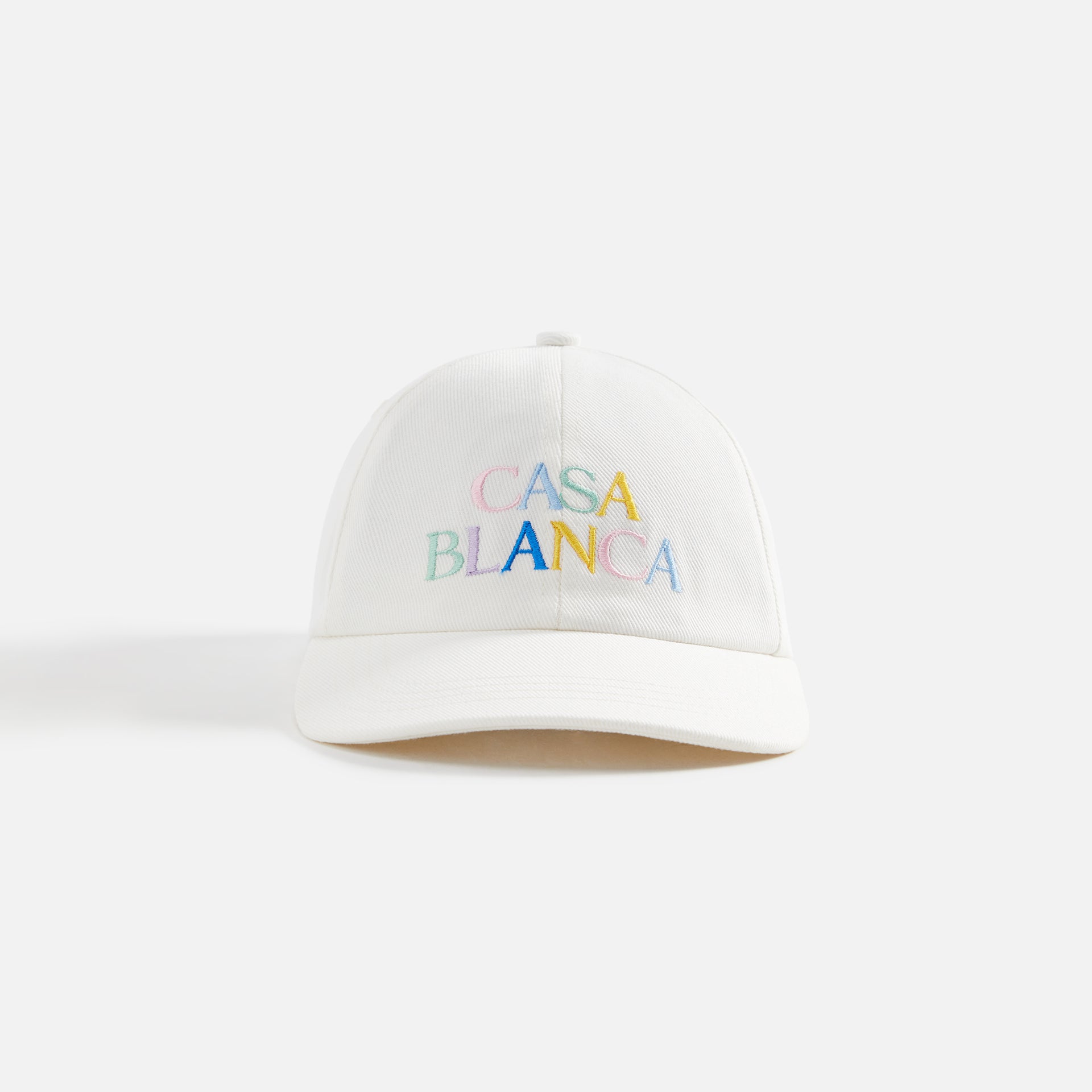 Casablanca Stacked Logo Embroidered Cap - White