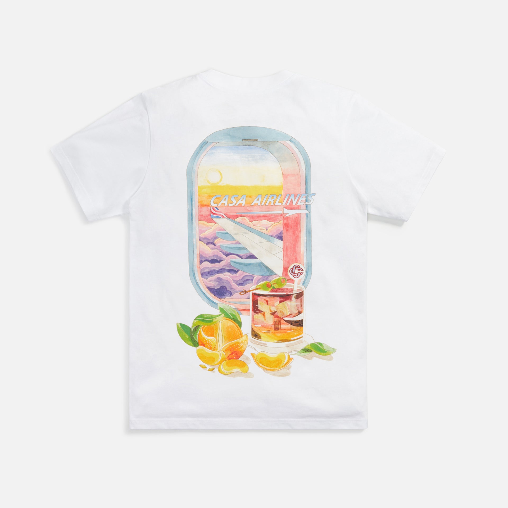 Casablanca Panoramique Printed Tee - White