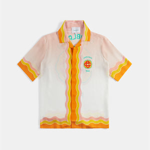 Kith Women Elena Monogram Silk Camp Shirt - Verdant L