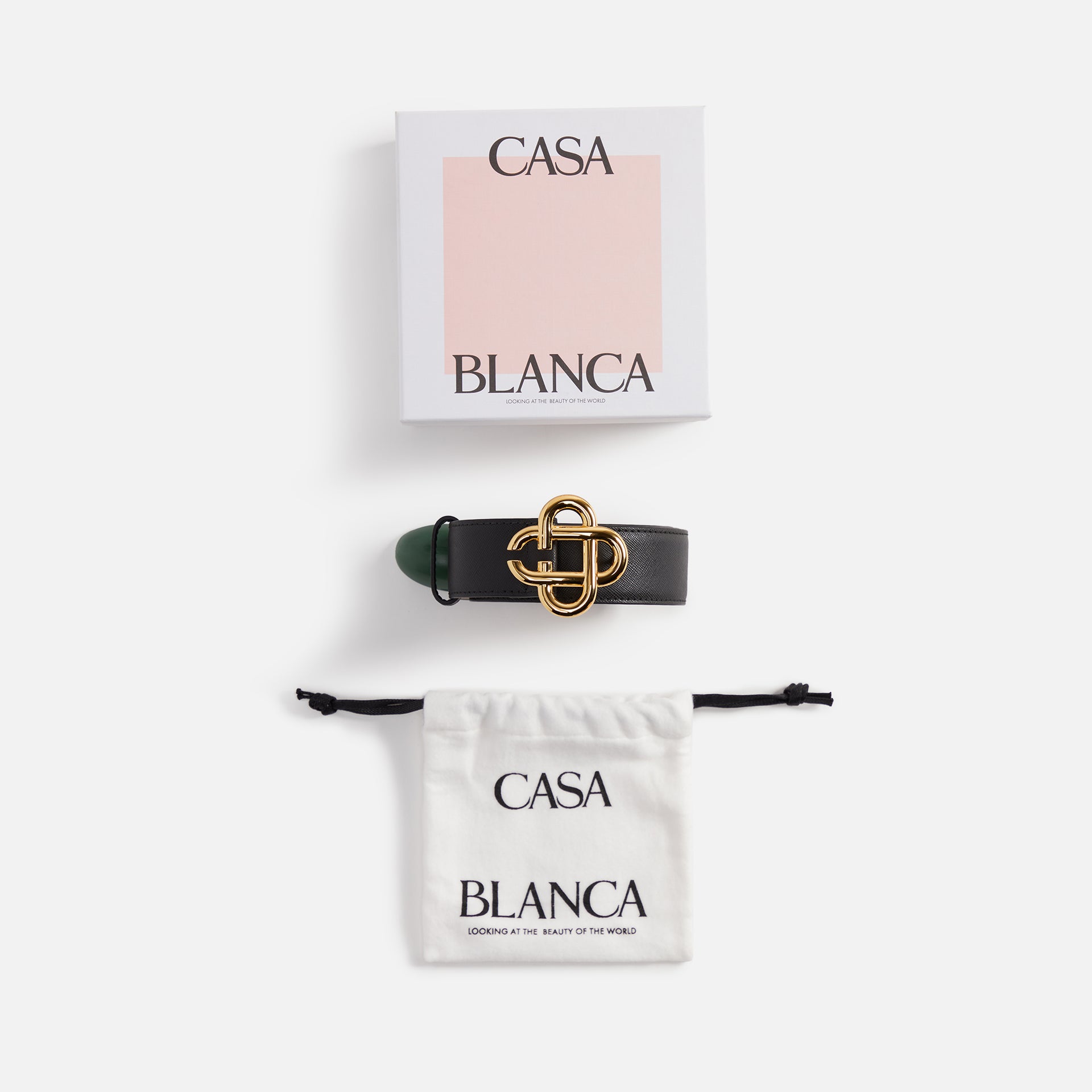 Casablanca Mens CC Buckle Belt - Black