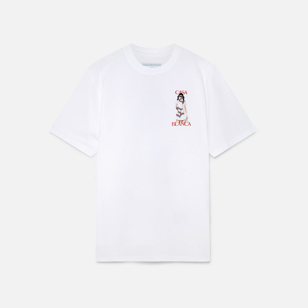 Casablanca Printed Tee w/ Tennis Girl - White – Kith