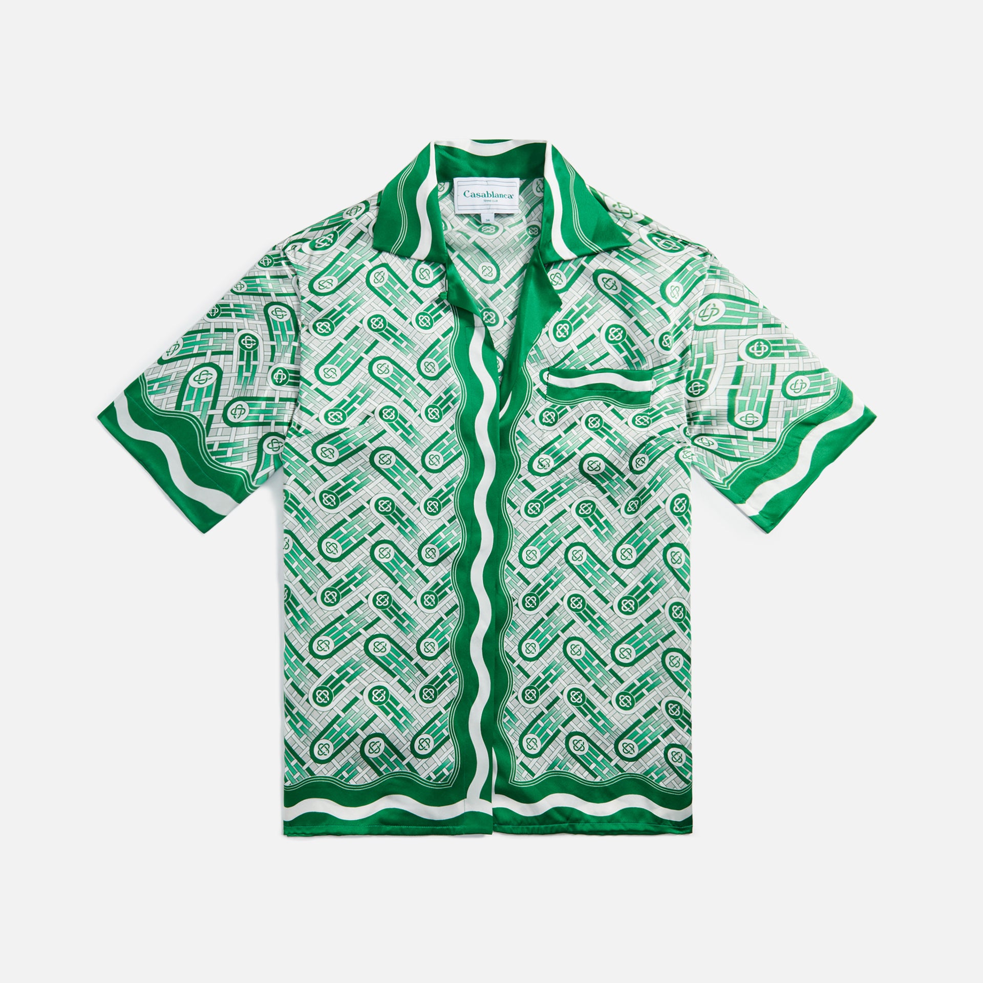 Casablanca Printed Silk Shirt - Green