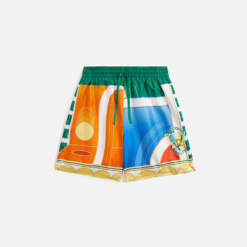 Casablanca Printed Silk Short - Reve De Tennis Print