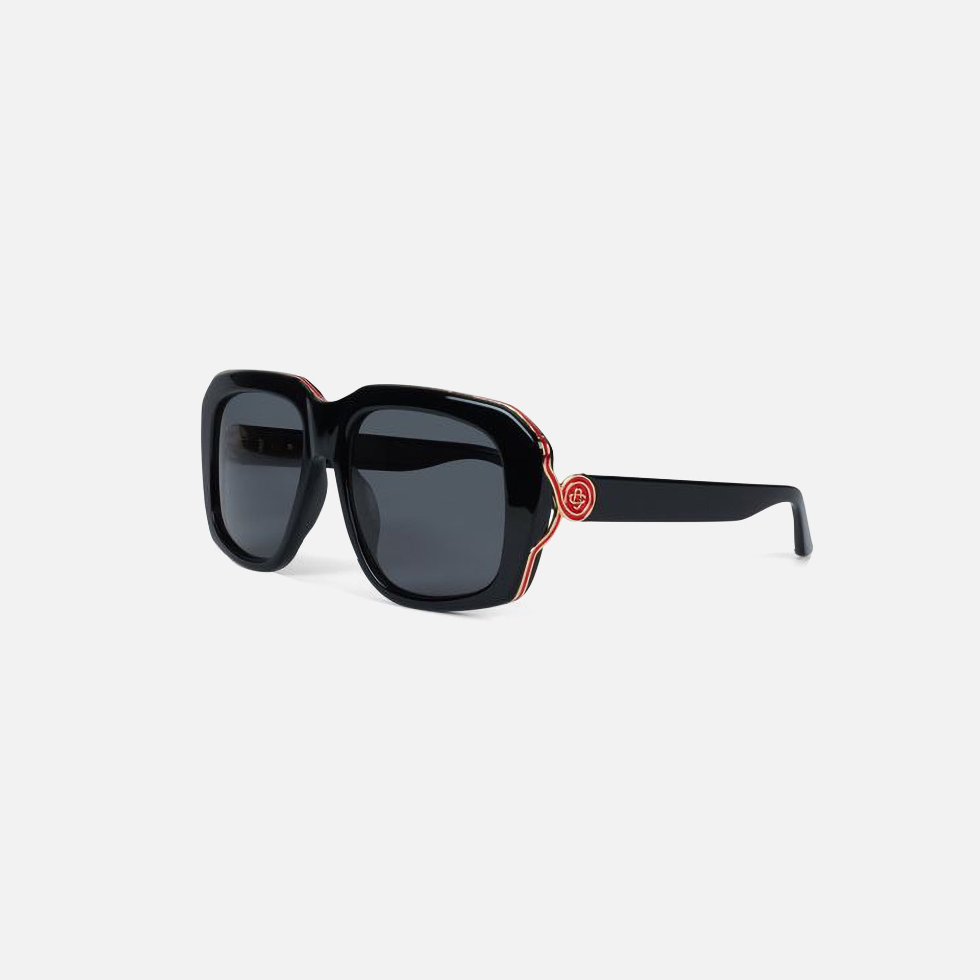 Casablanca Laurel Oval Sunglasses - Black