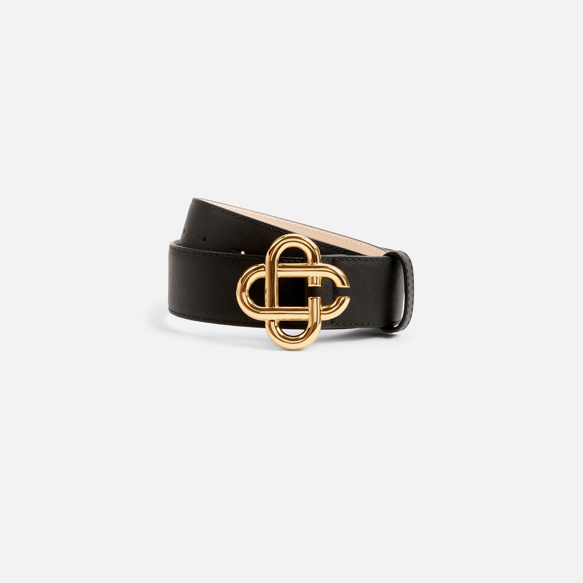 Casablanca Womens CC Logo Buckle Belt - Black