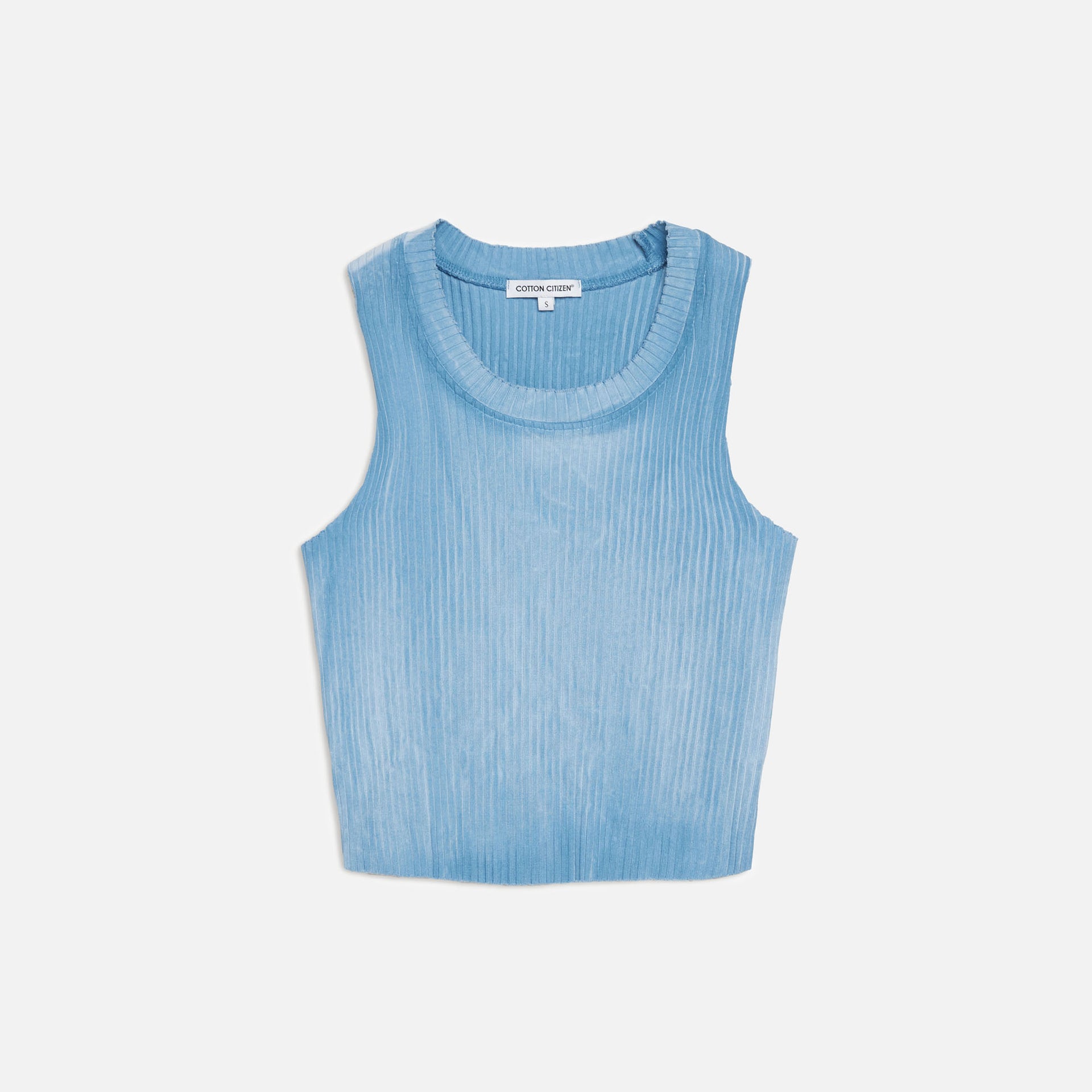 Cotton Citizen Ibiza Crop Tank - Aqua Mix