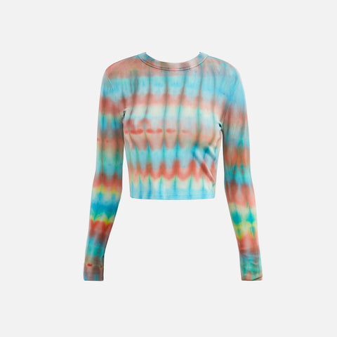 Cotton Citizen Verona Crop Shirt - Prismatic Tie Dye