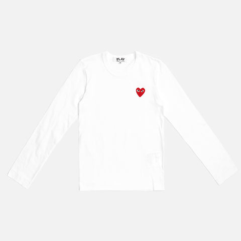 CDG Pocket WMNS L/S Tee - White