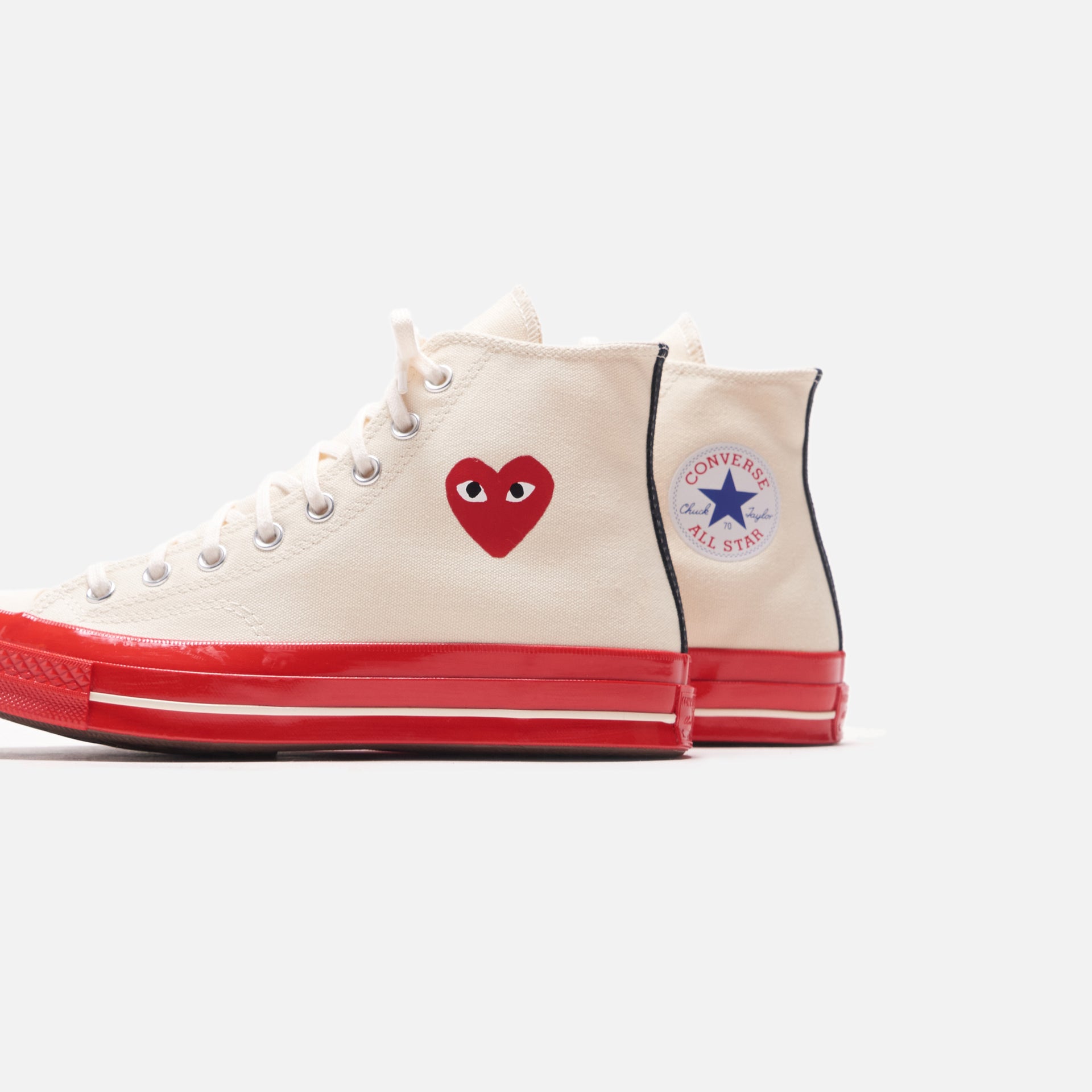 Converse x Comme des Garçons CDG Play Red Sole High Top - Off White