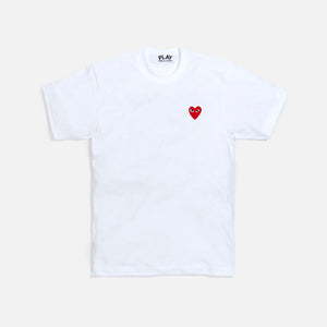 Comme Des Play Heart Tee - White / Red – Kith