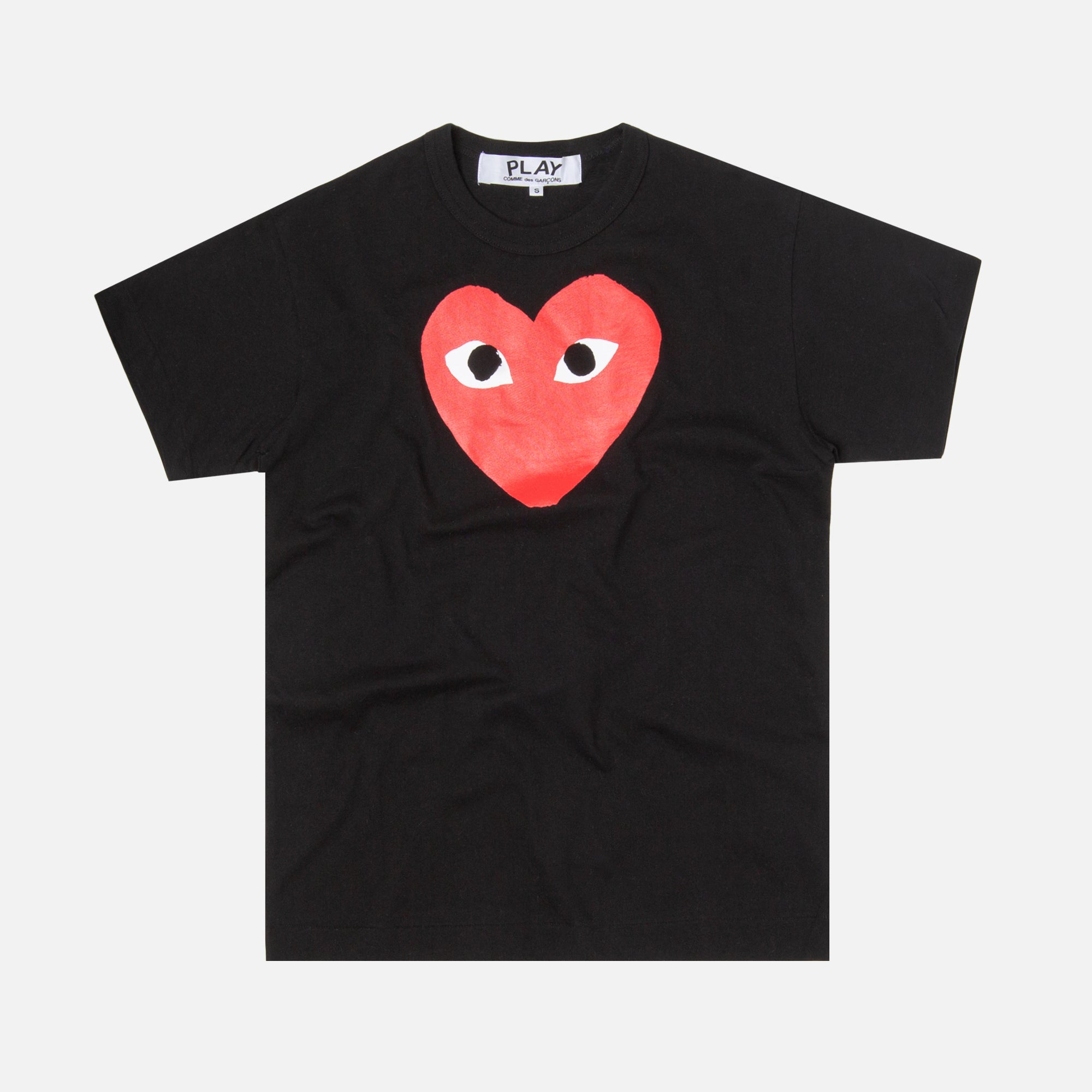 Comme des Garçons Play Red Heart Tee - Black – Kith