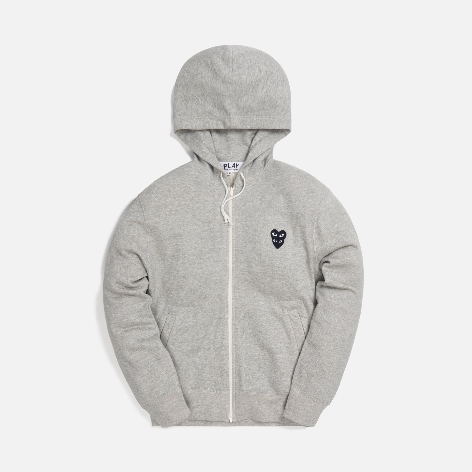 Comme des Gar‡ons Play Mens Sweatshirt Zip Up Hoodie - Grey