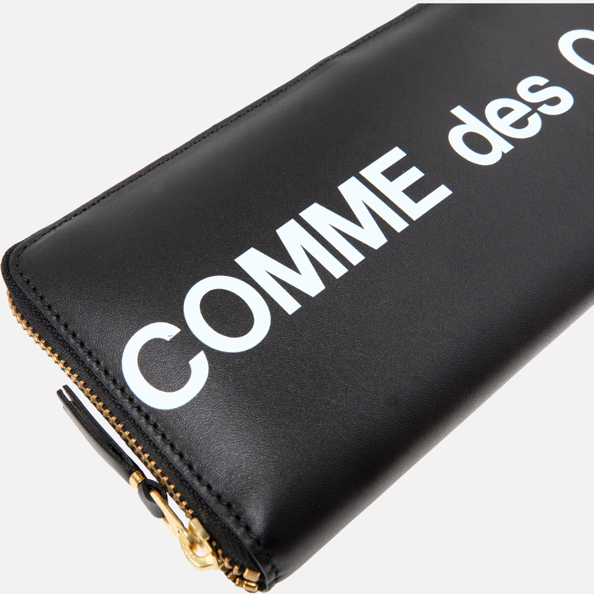 CDG Pocket Long Zip Wallet Huge Logo - Black