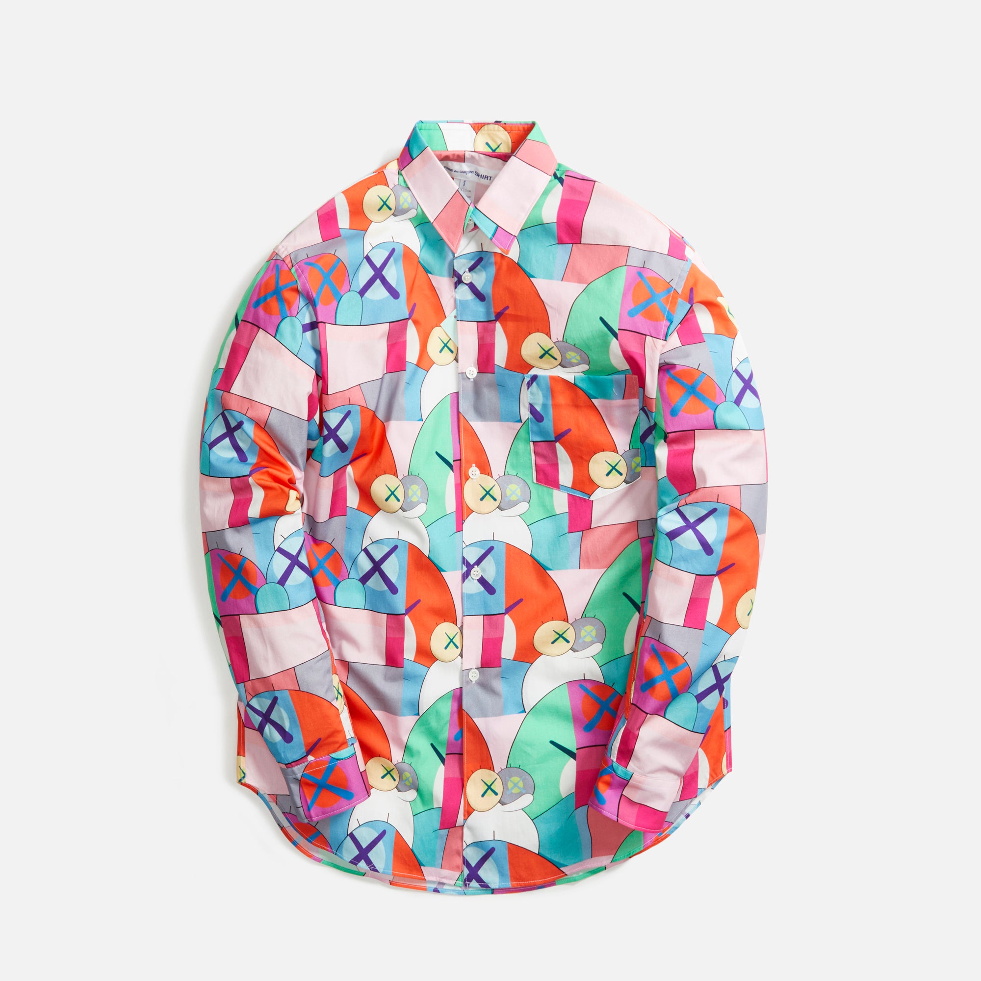 Comme Des Garçons Shirt Cotton Poplin Kaws Print Shirt 4