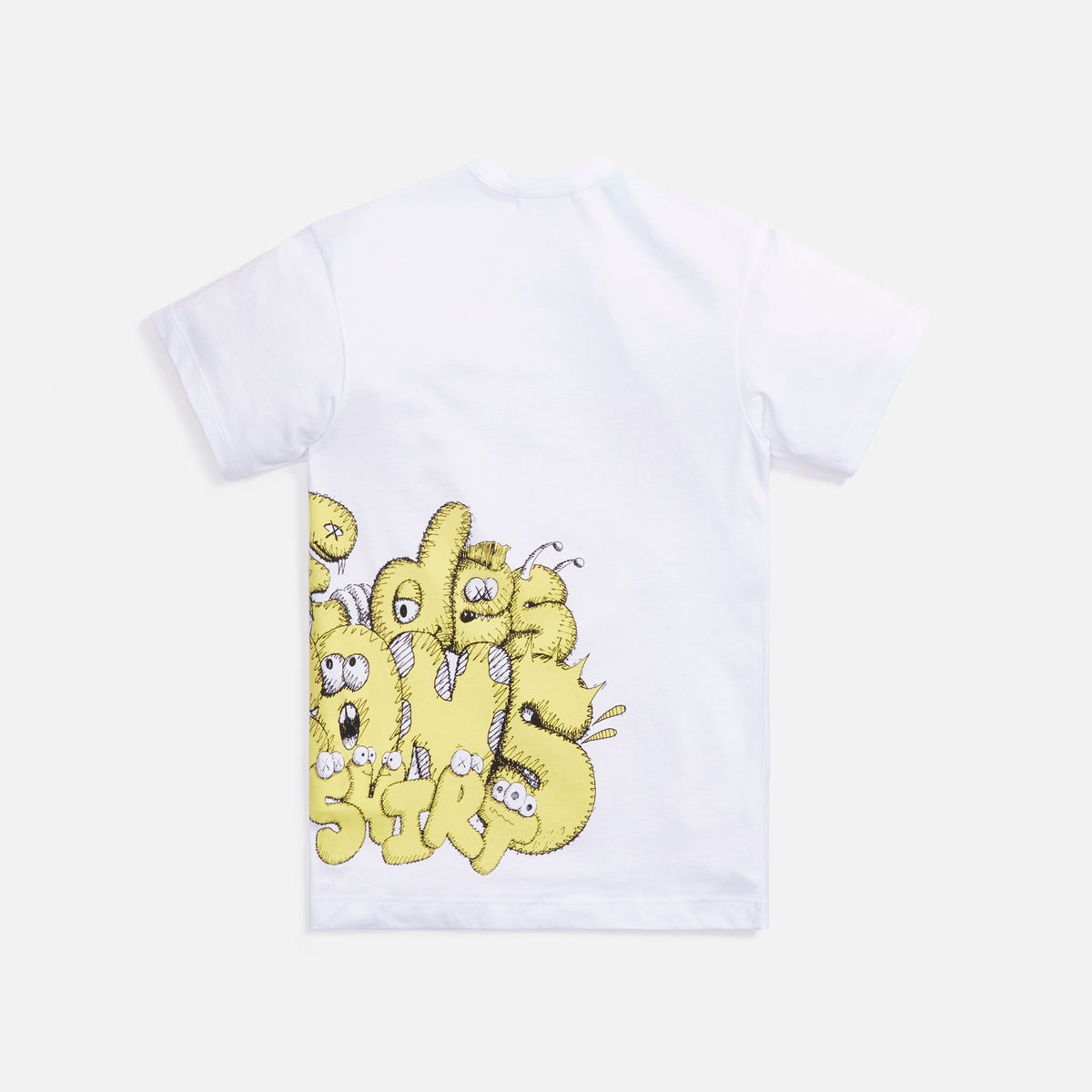 Comme Des Garçons Shirt Cotton Jersey Kaws Print Tee - White