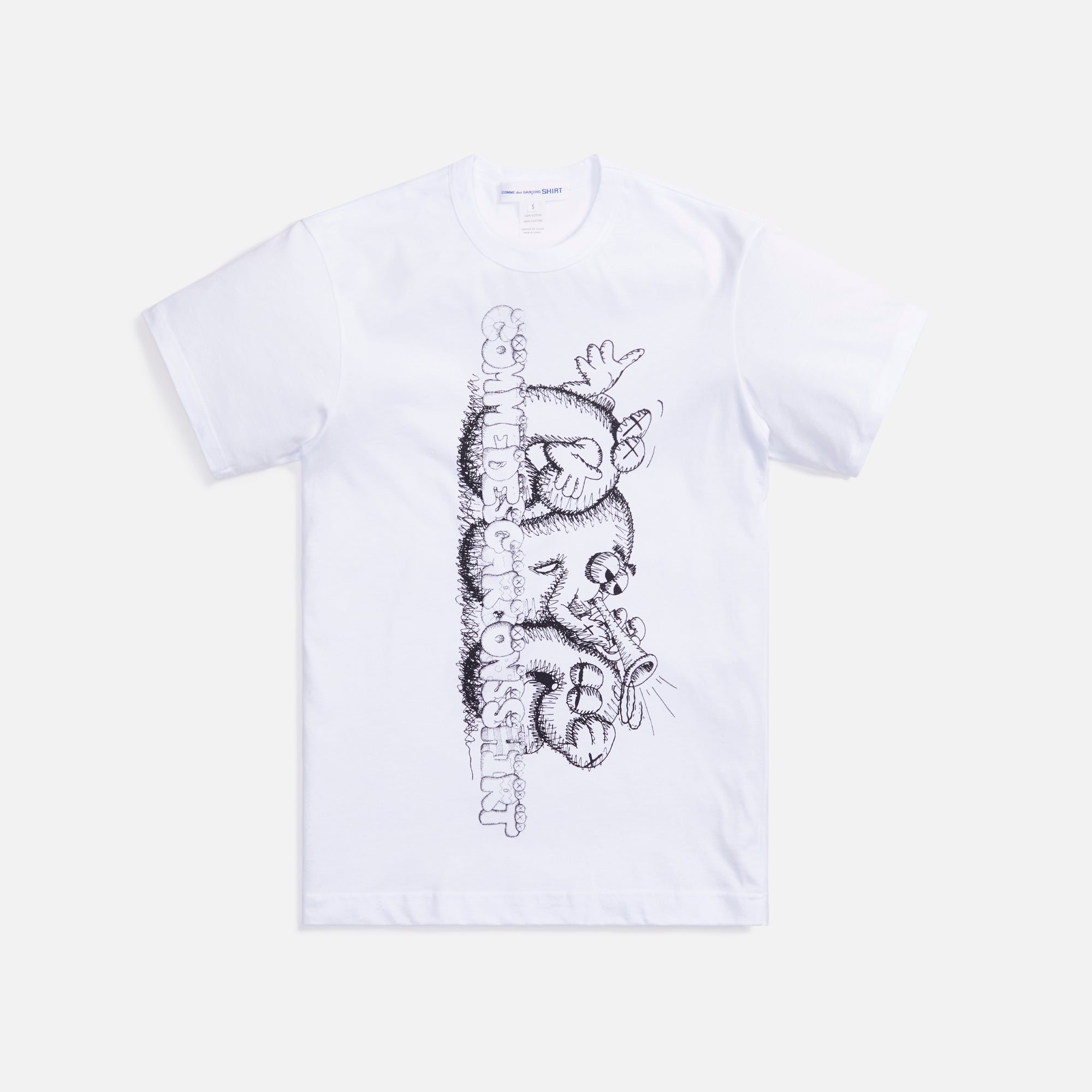 Comme Des Garçons Shirt Cotton Jersey Kaws Print Tee - White – Kith