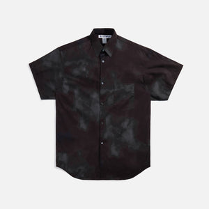 Comme des Gar‡ons Shirt Cotton Poplin Shirt w/ Tye Dye Print - Black