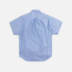 Comme des Garçons Shirt Yarn Dyed Cotton Poplin Stripe Shirt - Blue