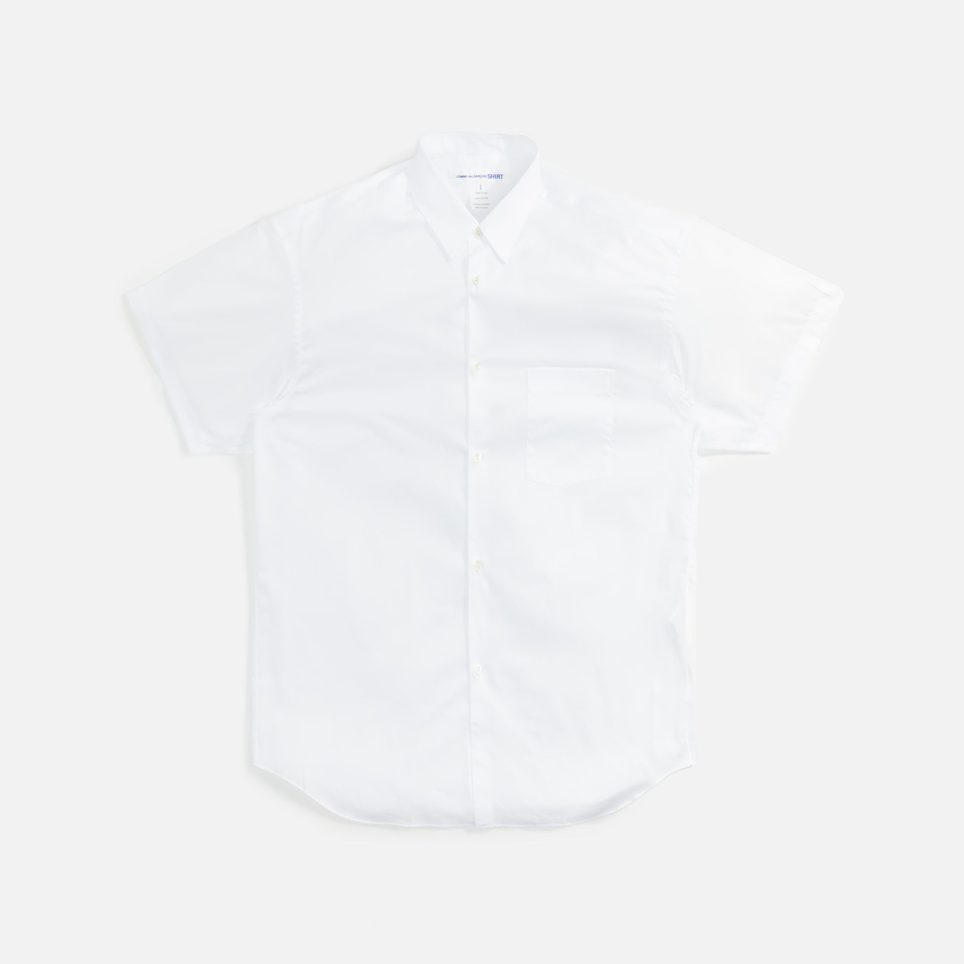Comme des Garçons Shirt Cotton Poplin Plain Shirt - White