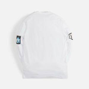 Comme des Garçons Shirt Long Sleeve Invader Digital Print Tee - White